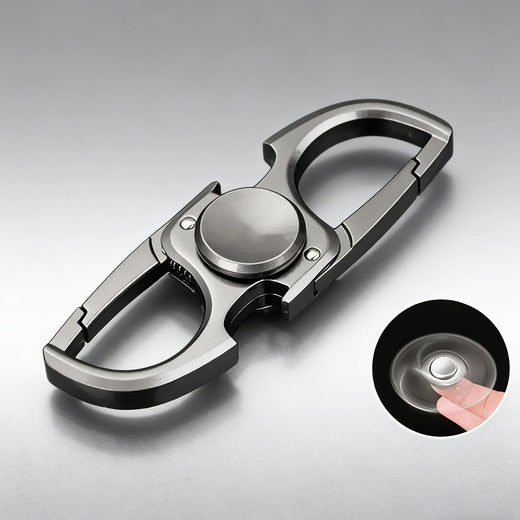 2-in-1 keychain fidget spinner and bottle opener - view 1