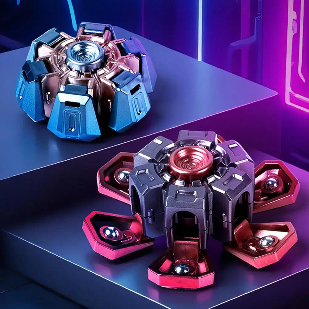 transformable telescoping mecha fidget spinner - view 6