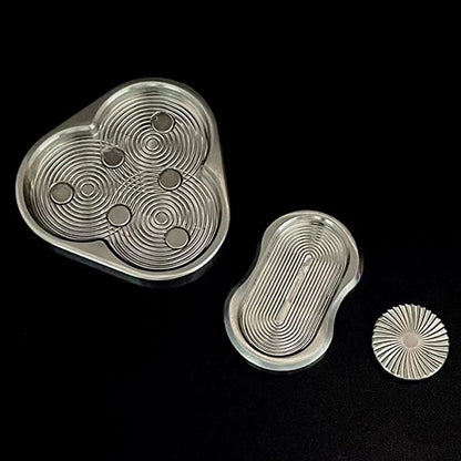 Triangle magnetic metal fidget slider - view 3