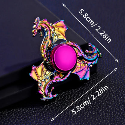 Rainbow dragon metal fidget spinner - view 3
