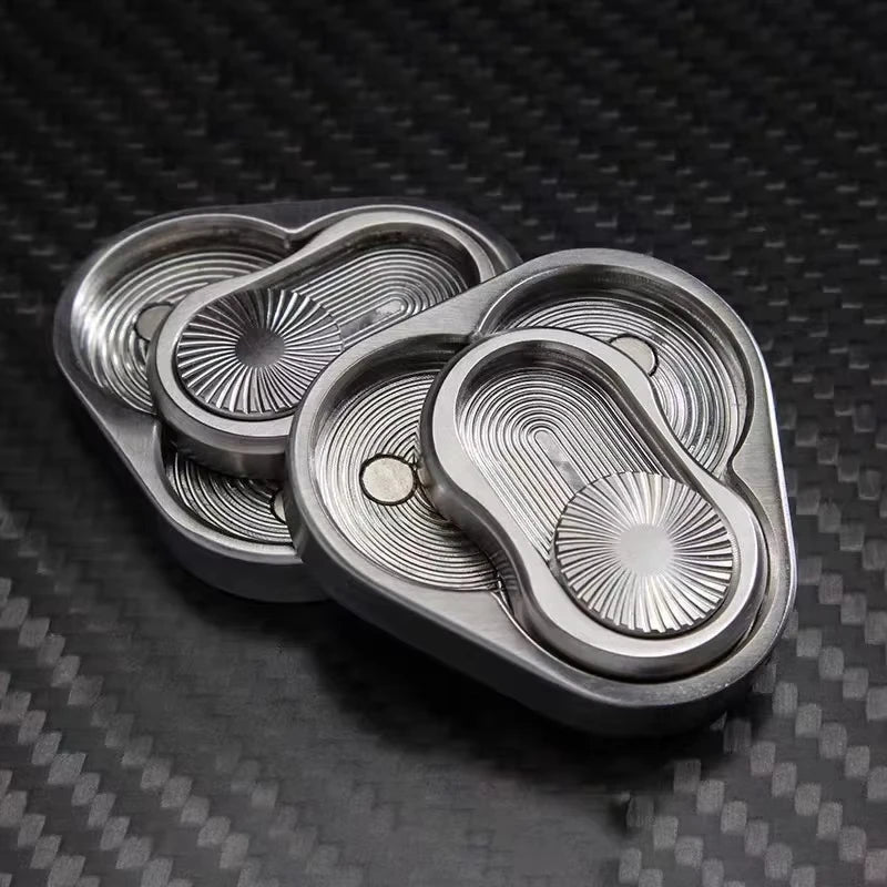 Triangle magnetic metal fidget slider - view 2