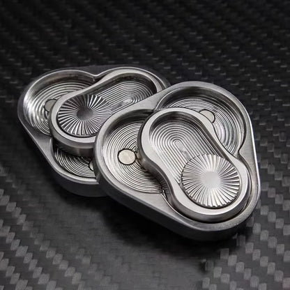Triangle magnetic metal fidget slider - view 2