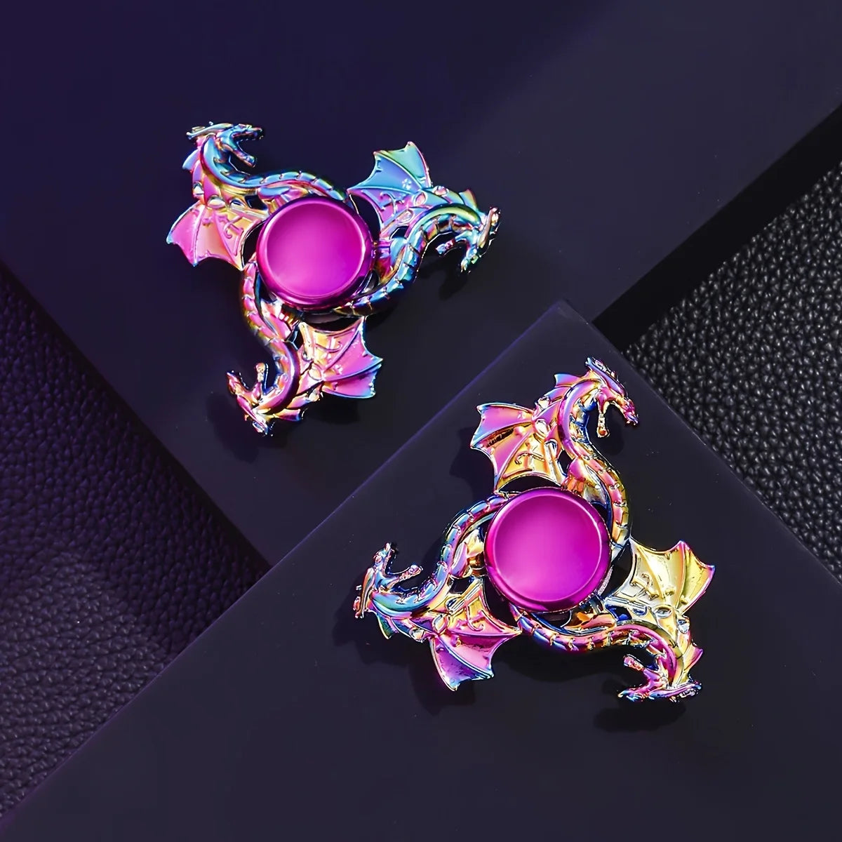 rainbow dragon metal fidget spinner - view 5