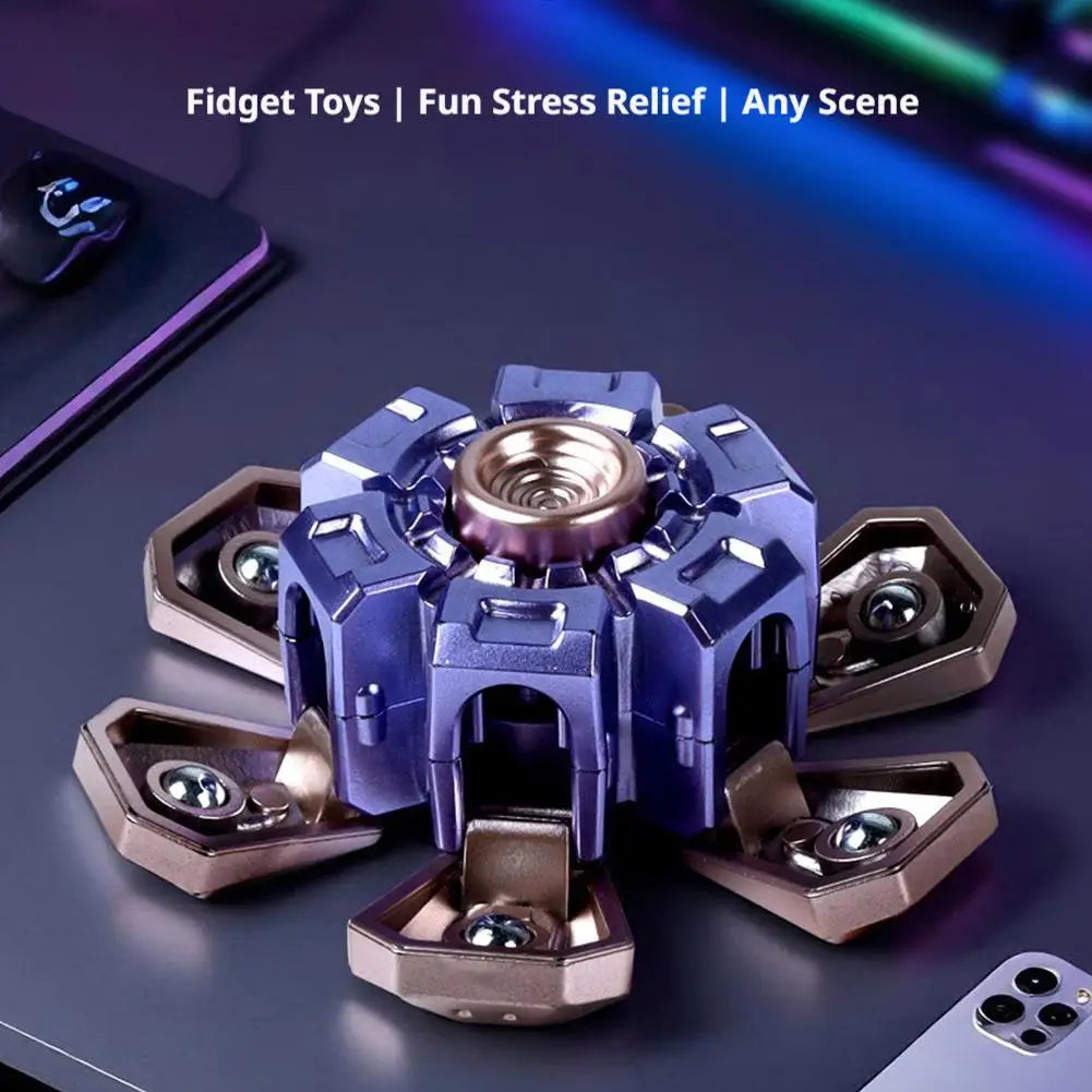 Transformable telescoping mecha fidget spinner - view 5