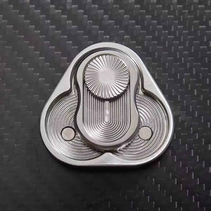 Triangle magnetic metal fidget slider - view 1