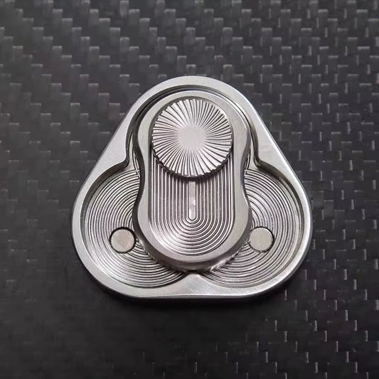 Triangle magnetic metal fidget slider - view 1