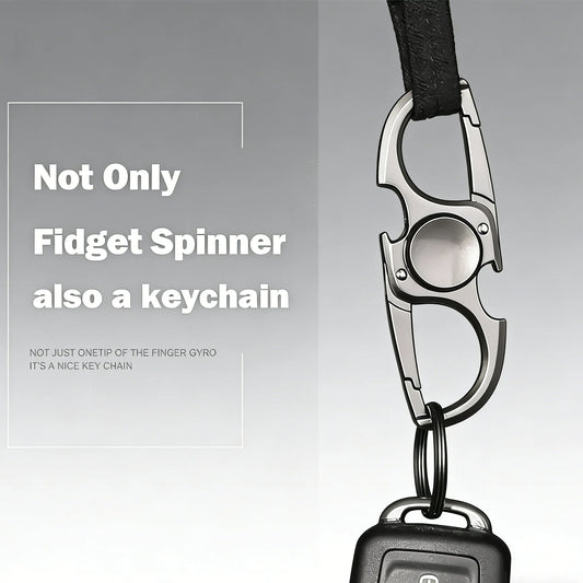 2-in-1 keychain fidget spinner and bottle opener - view 2