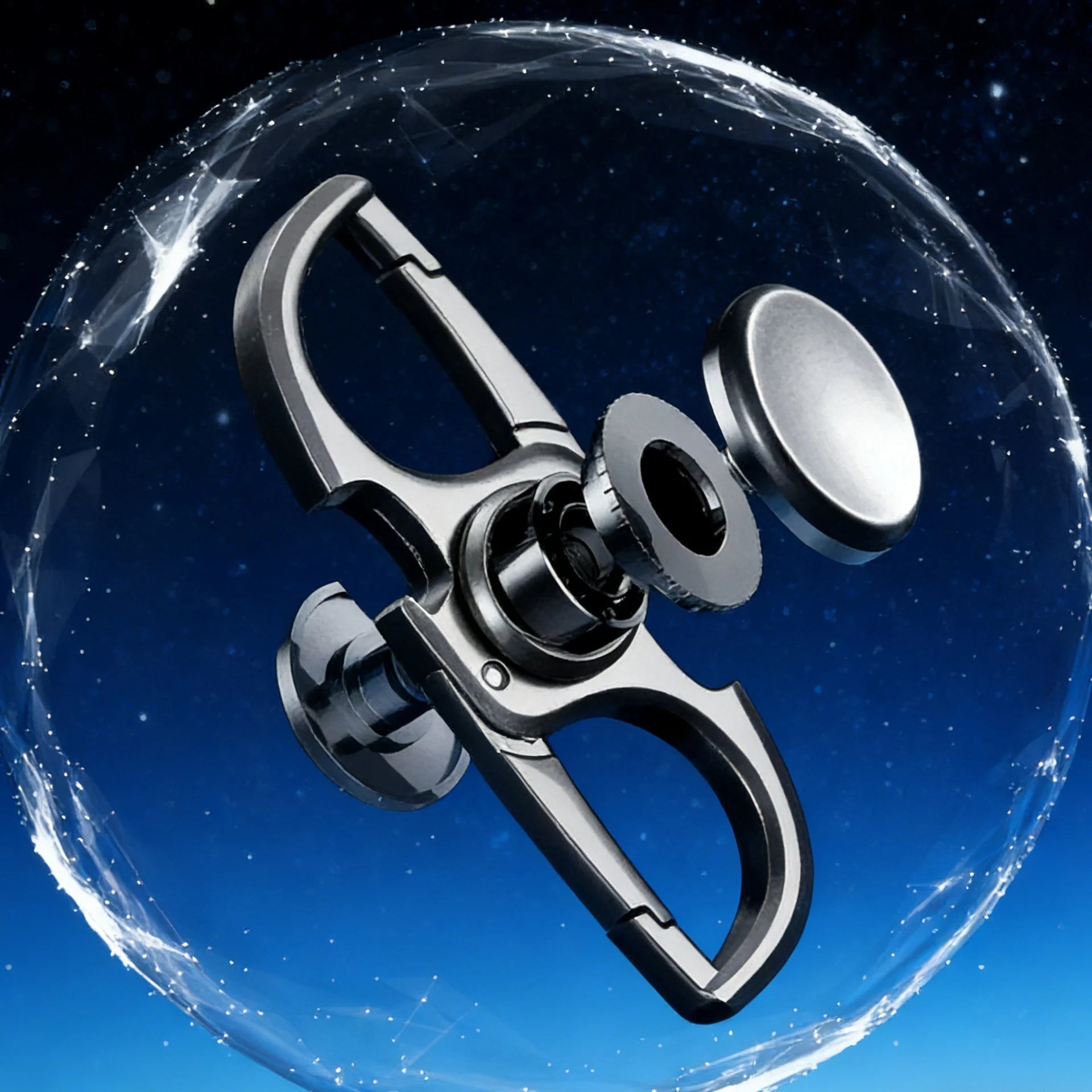 2-in-1 keychain fidget spinner and bottle opener - view 4