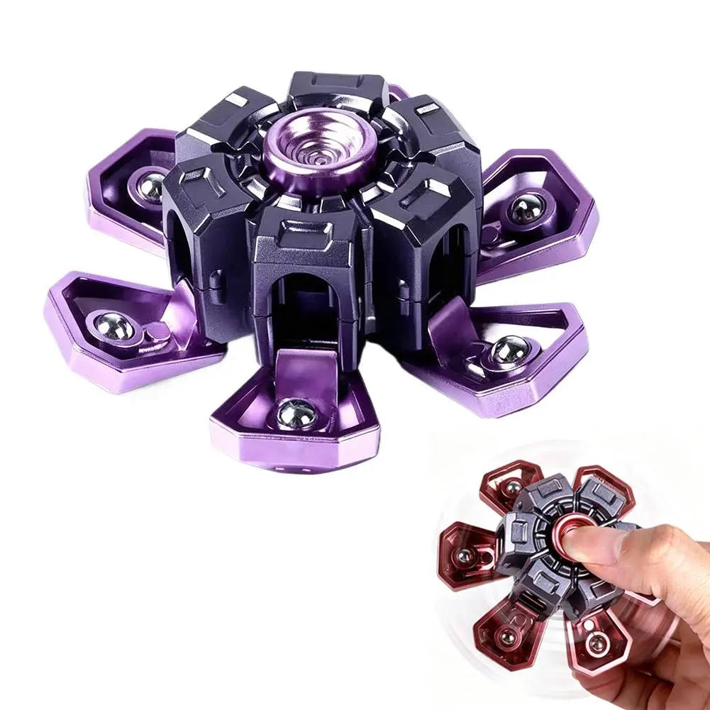 transformable telescoping mecha fidget spinner - view 9