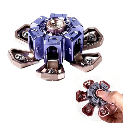 Transformable telescoping mecha fidget spinner - view 8
