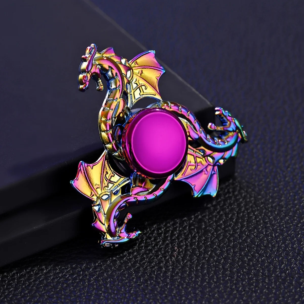 rainbow dragon metal fidget spinner - view 2