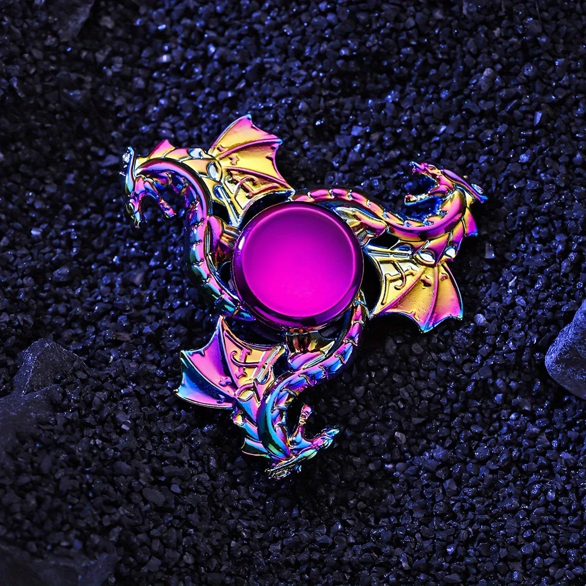 rainbow dragon metal fidget spinner - view 1